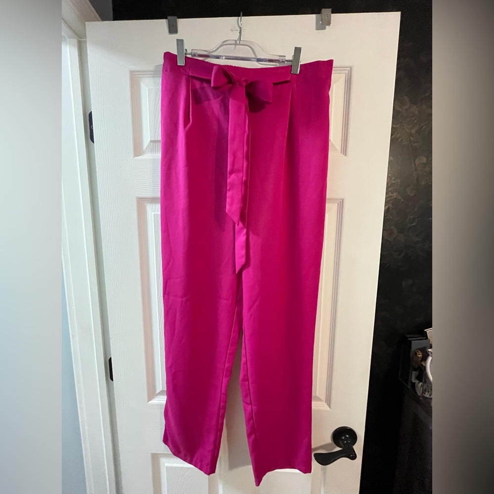 SHEIN Vibrant Pink Women's Trousers